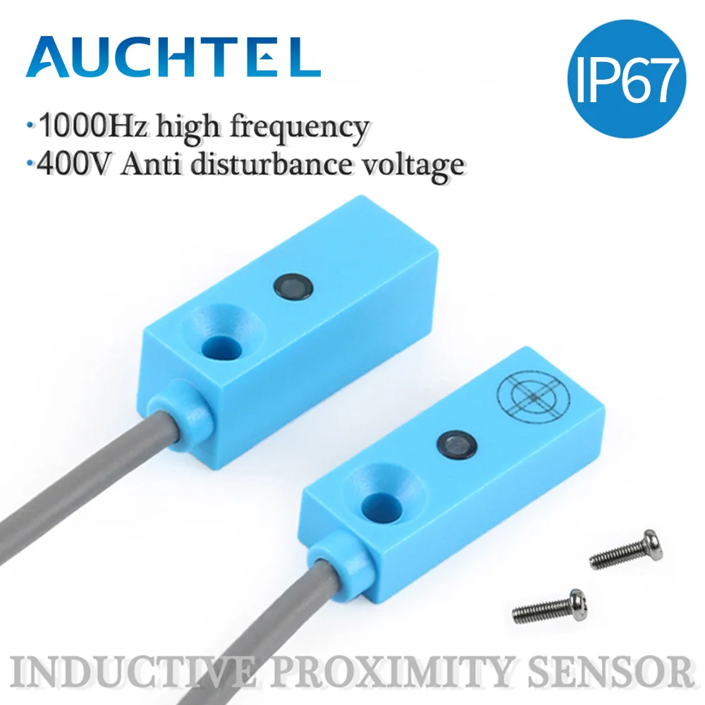 AUCHTEL IP67 4mm Small ABS Shell Non-flush Inductive Proximity Detection Switch Sensor LBE-04 for PLC NPN/PNP DC 12V 24V
