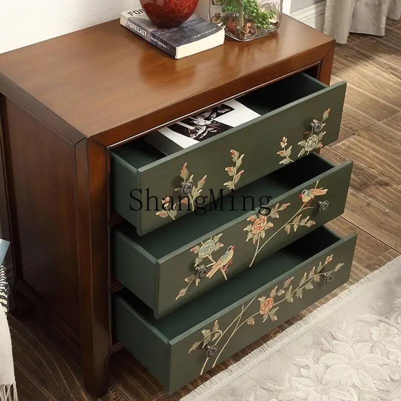 CL premium sense bedside  solid wood porch cabinet corridor side cabinet decorative storage