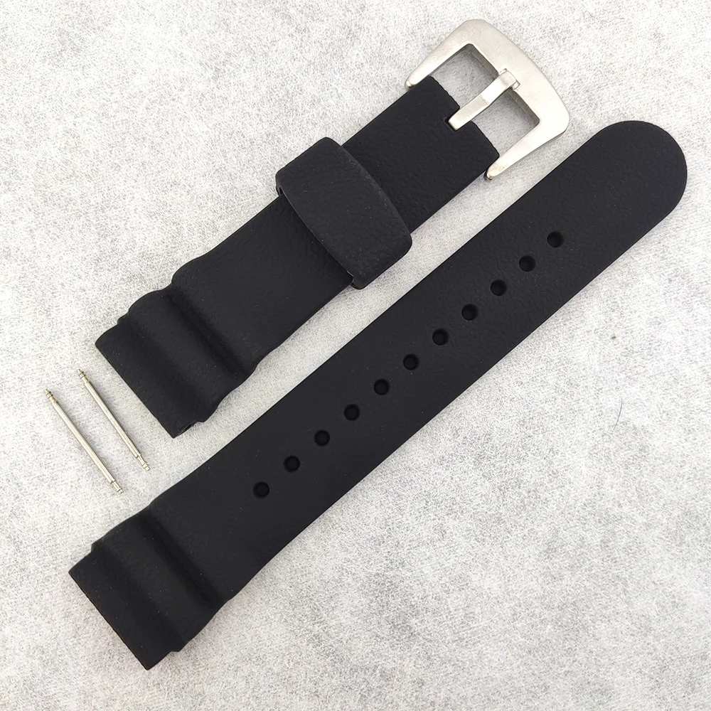 Correa Universal para reloj, correa de goma de silicona para NH35/NH36, funda de reloj abulón, 22mm, 22mm