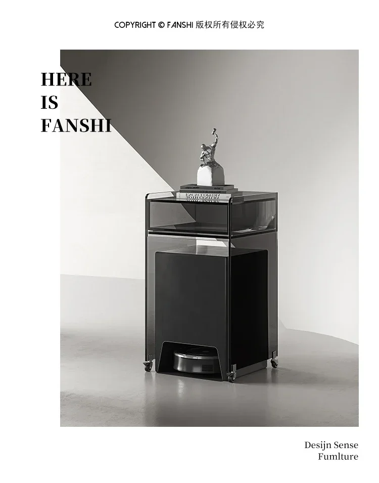 

Sweeping Robot Storage Rack Acrylic Removable Rack Black Storage Rack Storage Cabinet