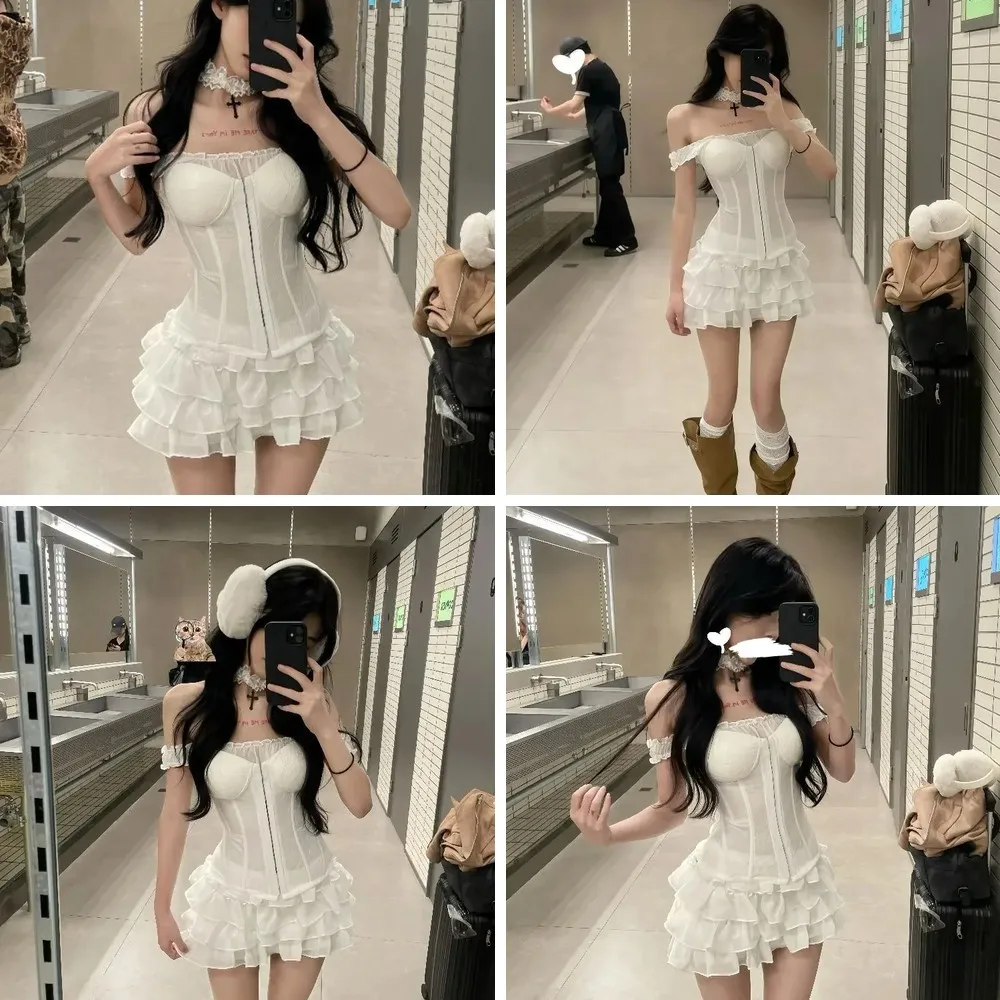 

Vintage 2-Piece Set: Elegant Sleeveless Vest & Mini Skirt, Casual Office Suit for Women