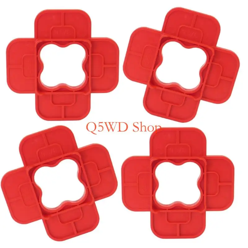 Q5WD Professional Deck Board Spacing Tool Set with 4 Precise Measurement Size