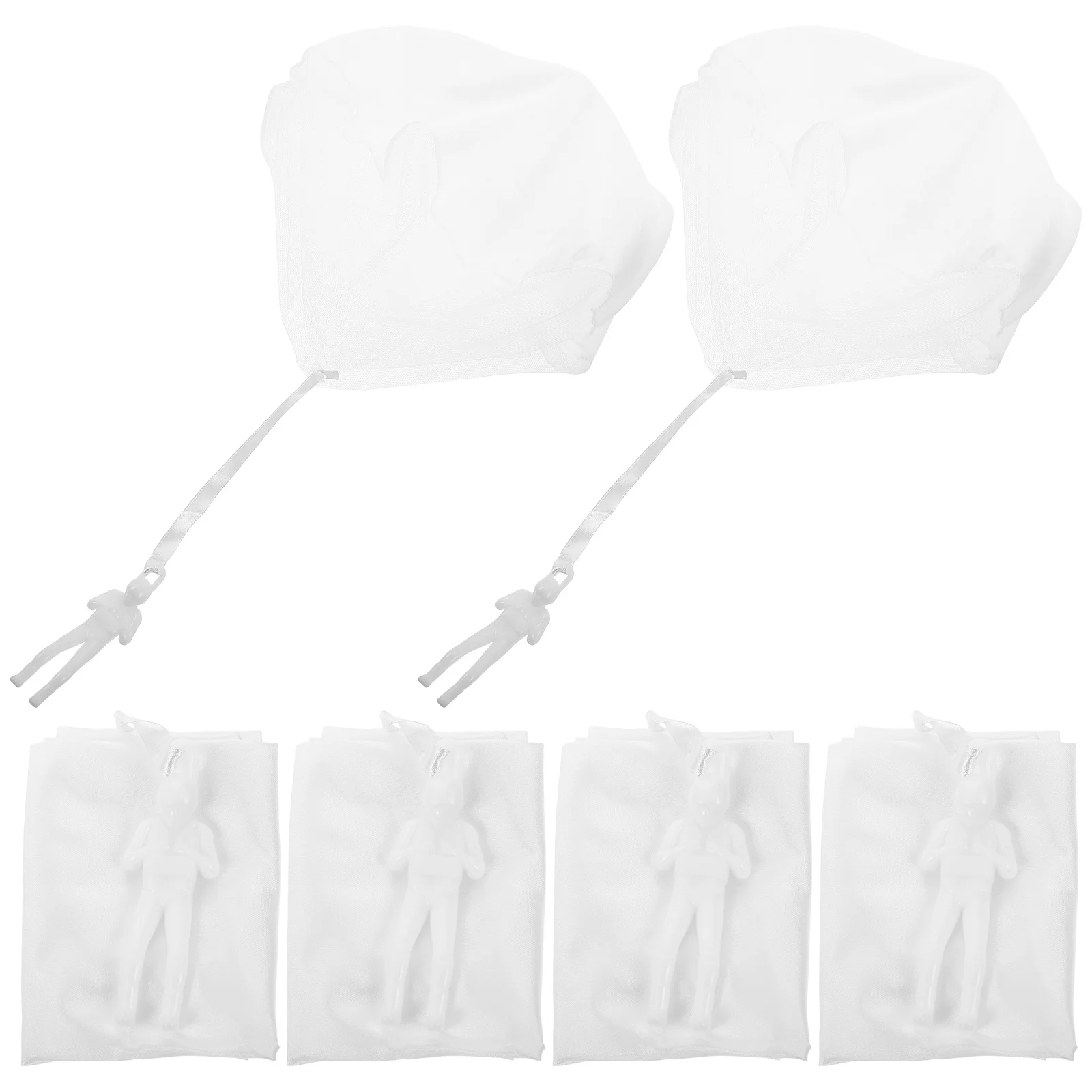 

8pcs Diy Painting Parachute Soldiers Blank Flying For Kids Children Outdoor Play Educational Creative Gift Mini Soldier