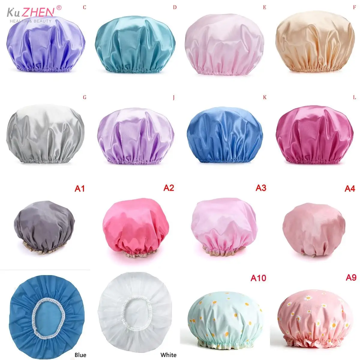 1PCS Double-layer Shower Cap Waterproof Adult Women Shower Bath Bath Cap Shampoo Cap Cute Hood Kitchen Ladies Oil Fume-proof Cap