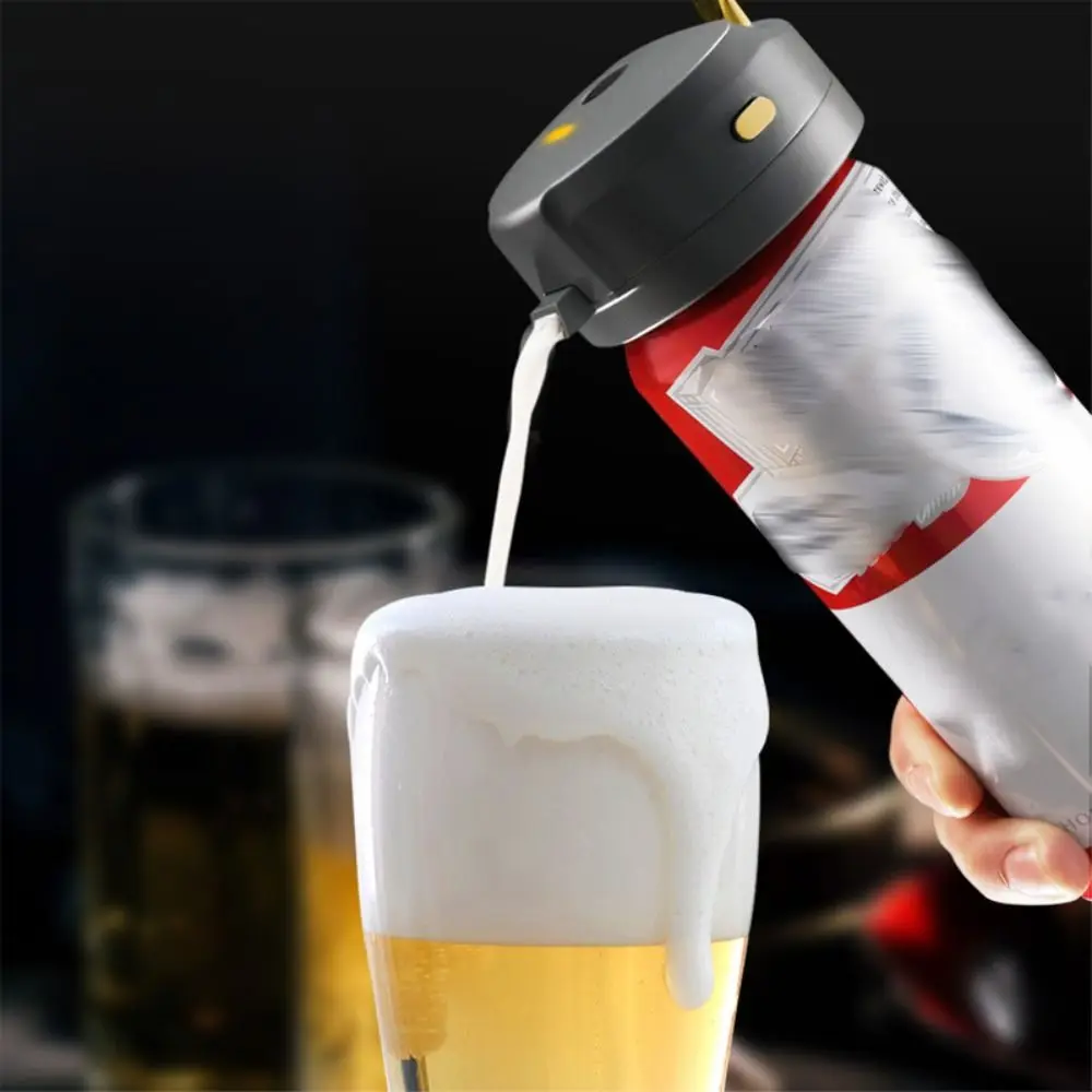 

Automatic Canned Beer Foamer Professional Ultrasonic Vibration Beer Foam Machine Mini Round Canned Beer Foam Maker Dinner