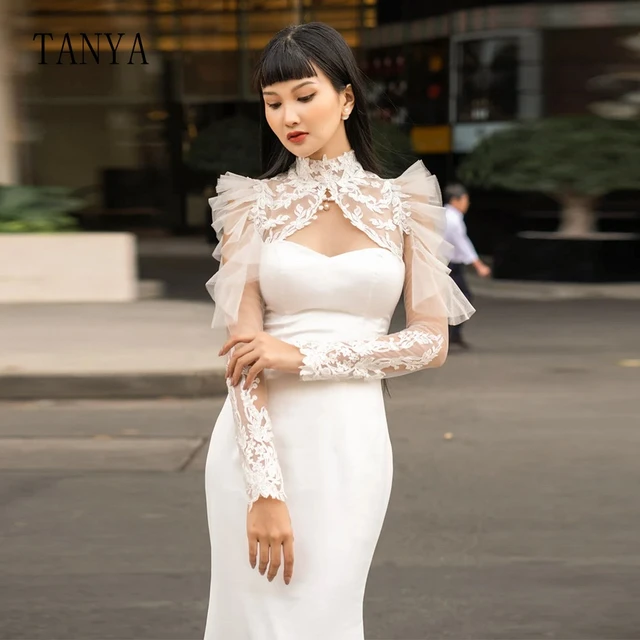 Long sleeve bolero wedding hotsell