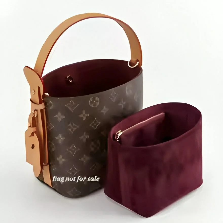 Bucket Bag Organizer Insert Felt Handbag Liner Multi Pocket Purse Storage Inner Bag Handbag Shaper Insert