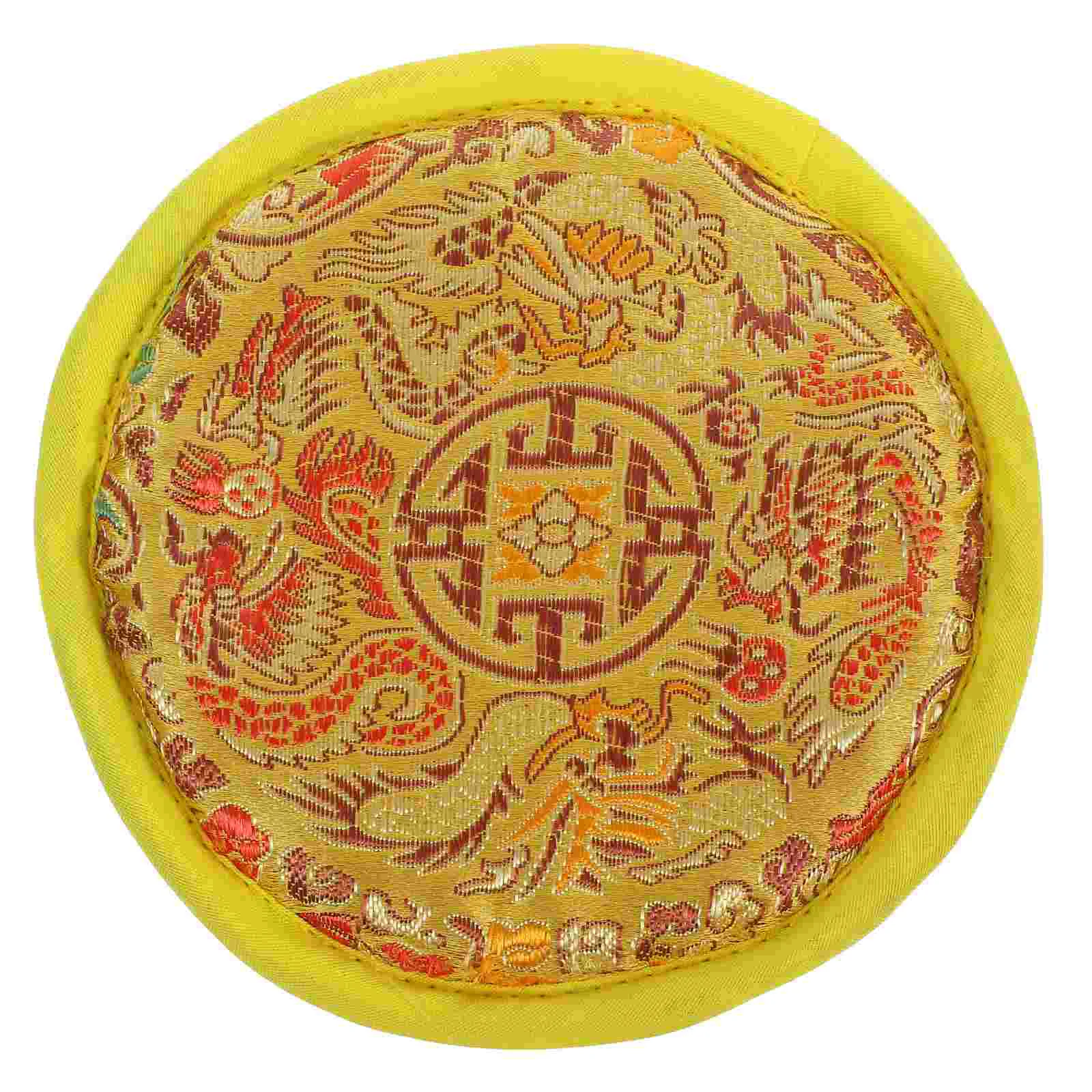 

Singing Bowl Cushion Buddha Sound Mat Decorate Meditation Pad Fabric Tibetan Pillow