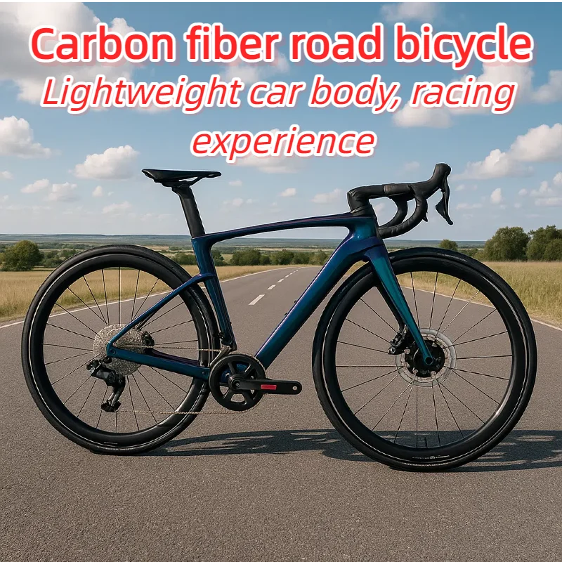 

Новый дорожный велосипед из углеродного волокна 700C, полностью гидравлический дисковый тормоз для отдыха, фитнеса, уличной мужской модели, женская модель, разные размеры