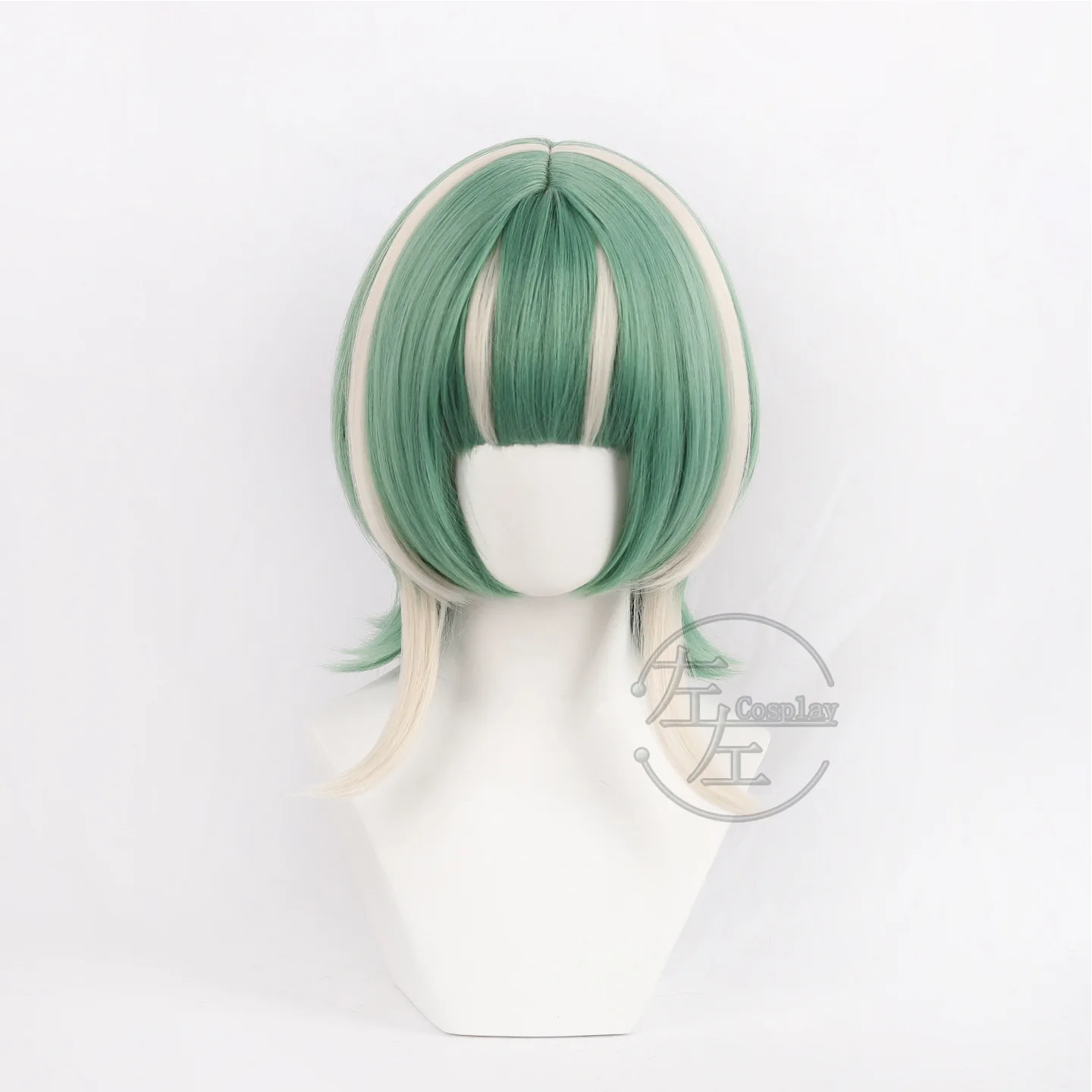 Anime gachiakuta guita hebby fantasia peruca cosplay verde branco curto limpadores de cabelo para mulheres meninas festa de halloween role play prop