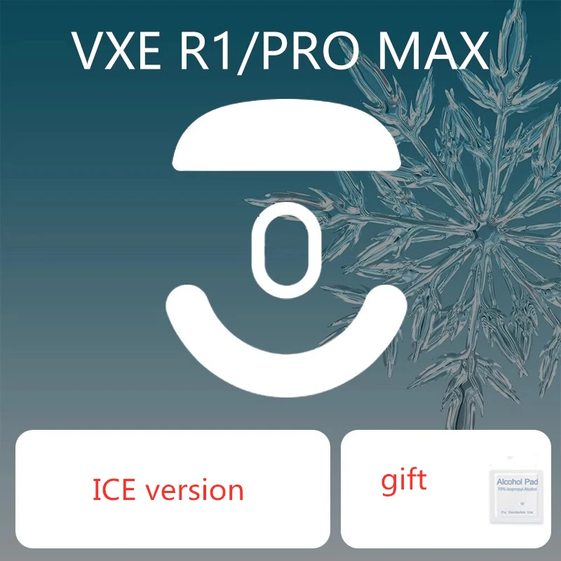 울트라 글라이드 마우스 스케이트, 잠자리 VGN VXE R1 PRO MAX SE 제어 속도 마우스 발, ICE 버전 마우스 글라이드 PTFE 발, 1 세트