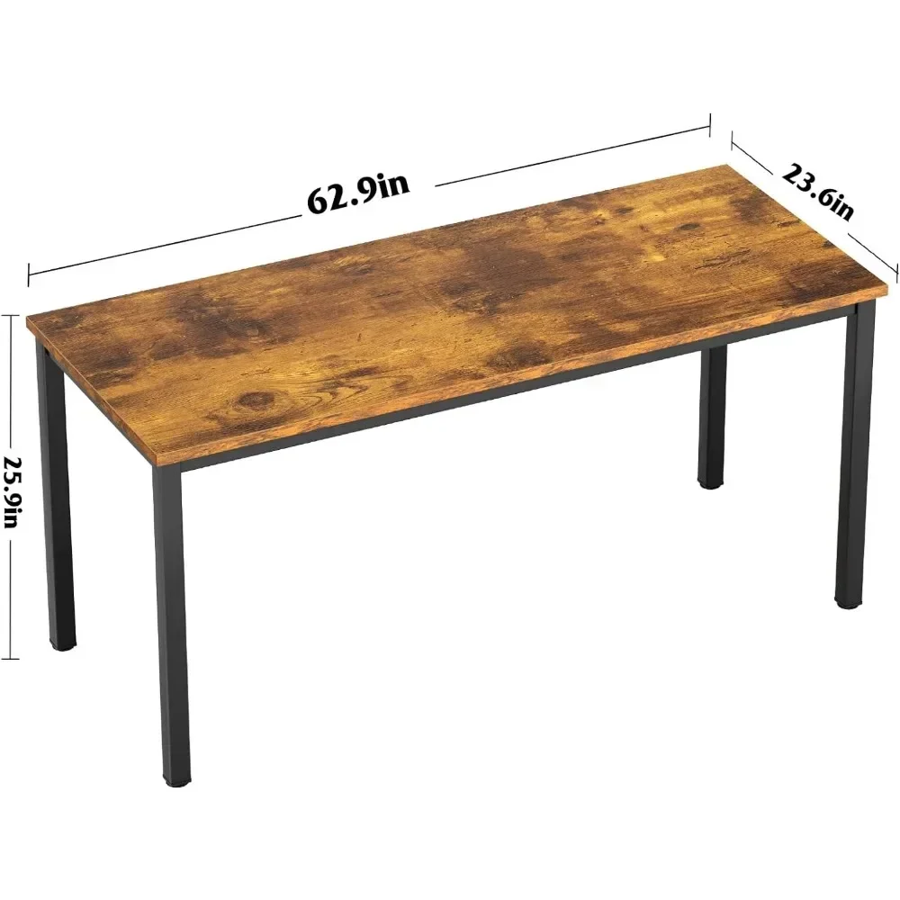 Computer Desk Home Office Table Writing Desk Study Table Gaming Desk Worstation (63 Inch Retro) Freight Free Reading Desks Gamer