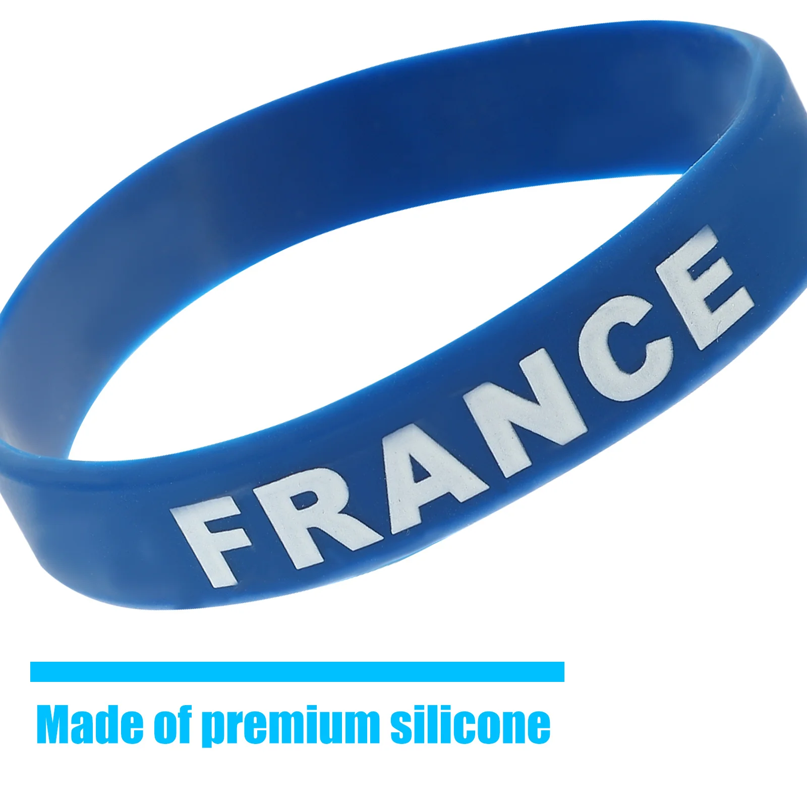 6-teiliges Silikon-Armband mit Landesflagge, Armband für Sportfans, langlebig, weiche Armbänder, Einheitsgröße, passend für die meisten