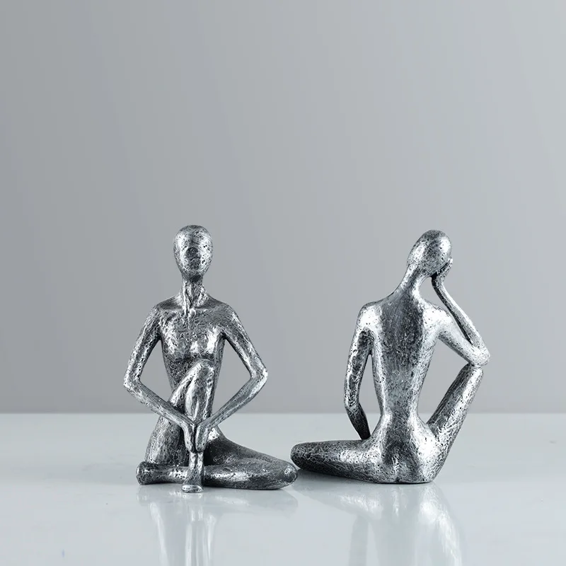 

Creative Character Ornaments Golden Yogi Resin Handicrafts Abstract Woman Statue Home Decoration Accessories Figurines