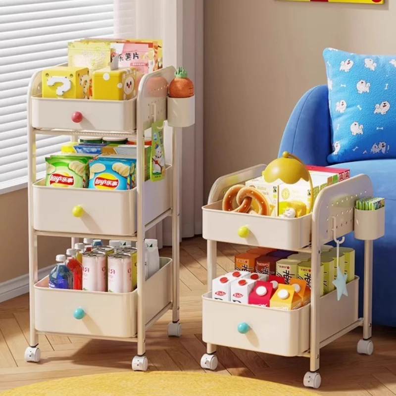 

Firm Household Goodstrolley Rack Household Snacks Floor-to-ceiling Multi-layer Living Room Storage Rack