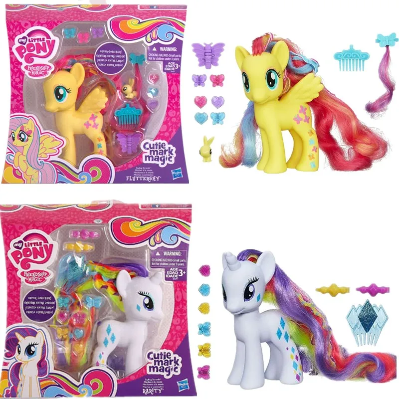 Hasbro Genuine My Little Pony Rainbow Series Deluxe  Fluttershy Rarity Cute Kawaii Doll Toy Girls Birthday Christmas Gift