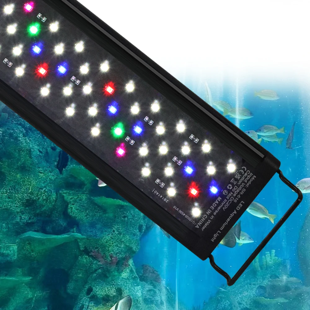 48-54 inch aquarium plant growth light fish tank dimmable LED light with timed and power-off memory function DIY mode