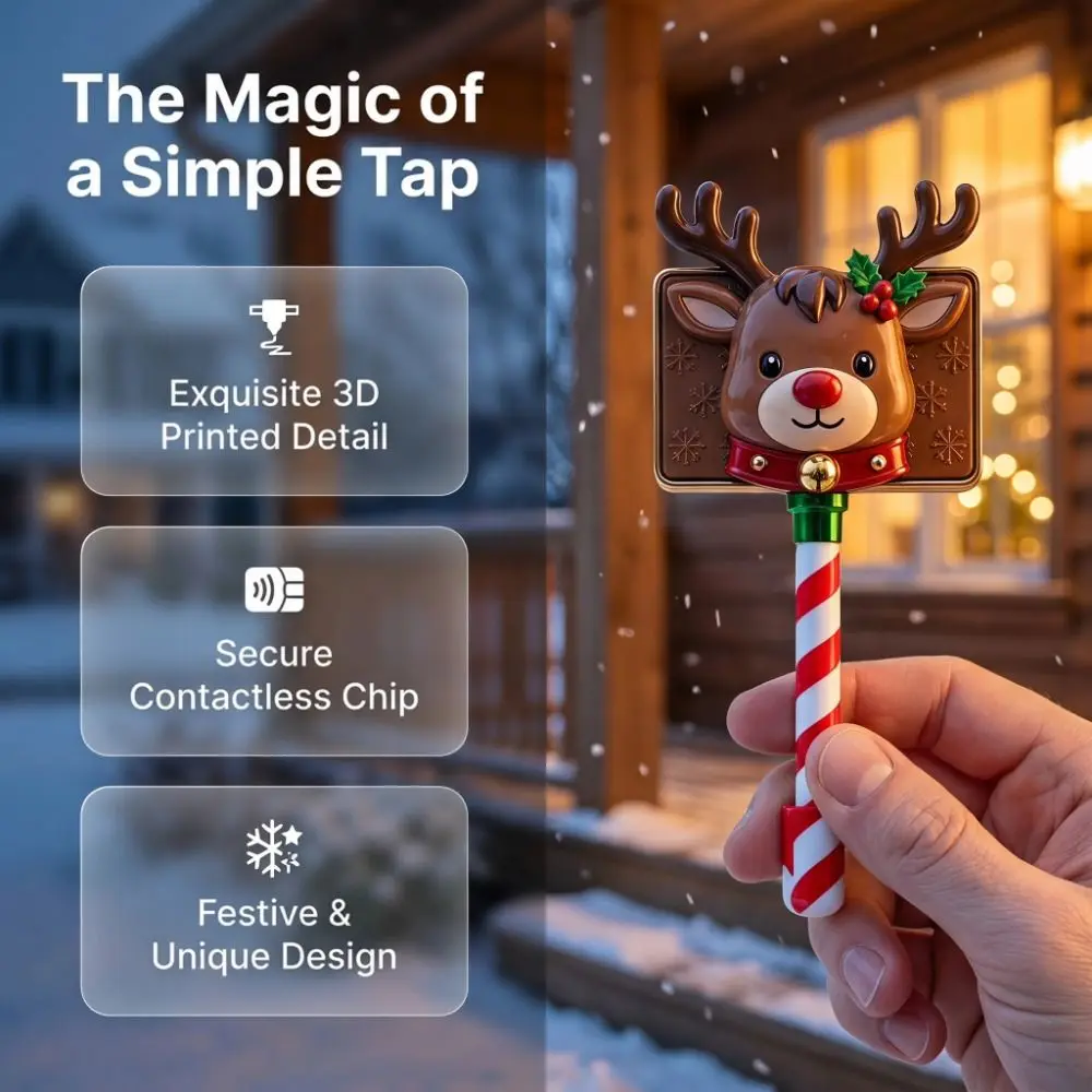 Creative Christmas Payment Magic Wand Christmas Tree Portable 3D Print Wand Tap To Pay Cute Convenient Checkout