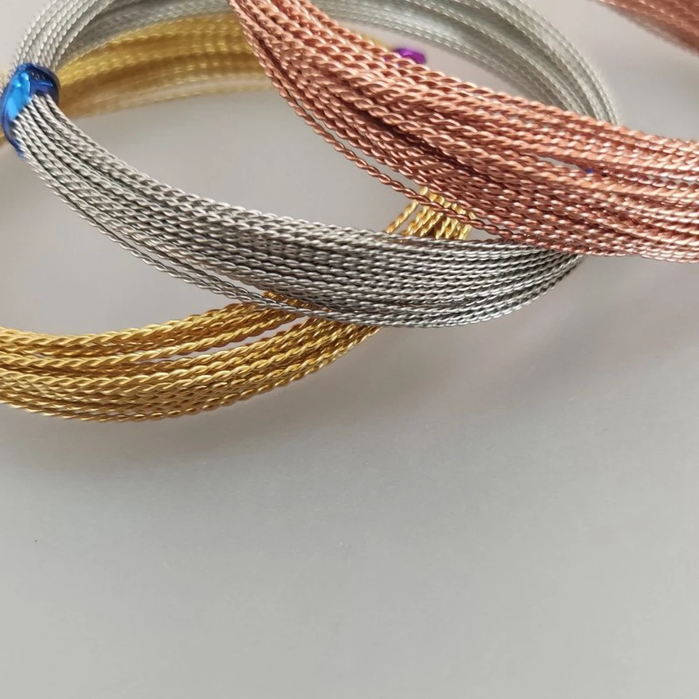 0.4mm 0.6mm 0.8mm Half Hard Solid Raw Copper Textured Wrapping twisted Wire Gold Brass Wire for Jewelry Beading Craft Work DIY