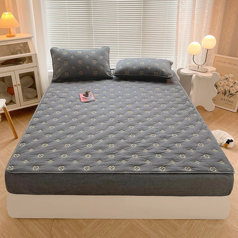 Class A water washed Cotton Mattess Cover Soybean Fiber Quilted Bed Sheet Material And Infant Antibacterial Bed Cover