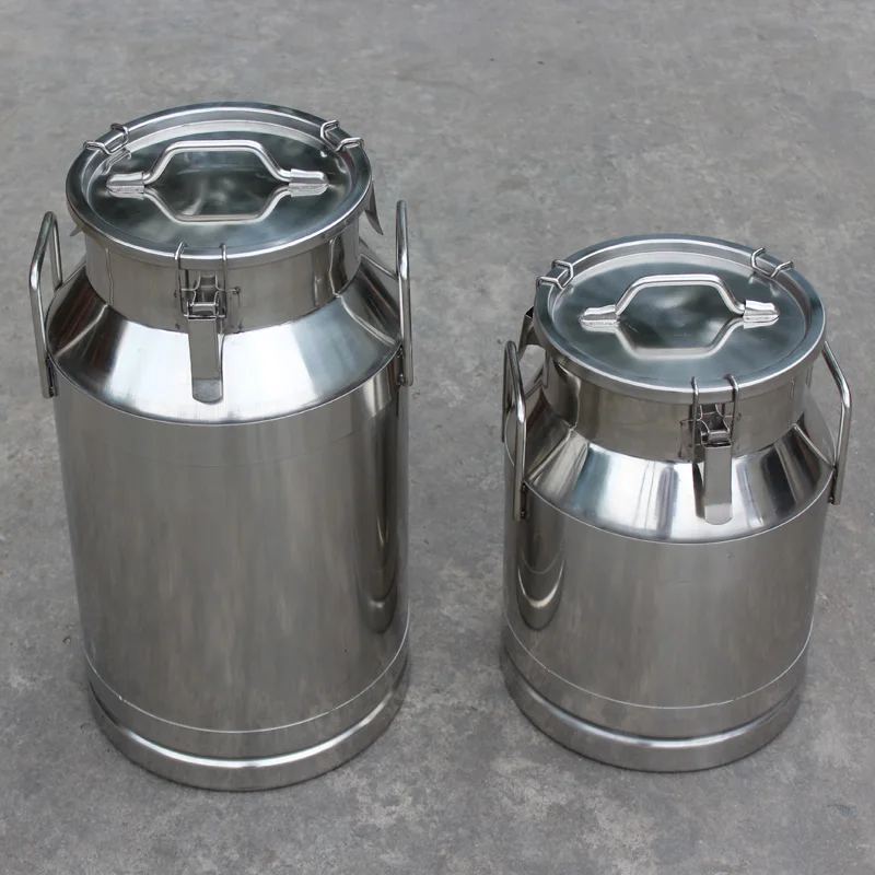 Thickened 304 stainless steel sealed bucket Milk bucket Peanut oil t Moisture-proof sealed tank Wine Food grade