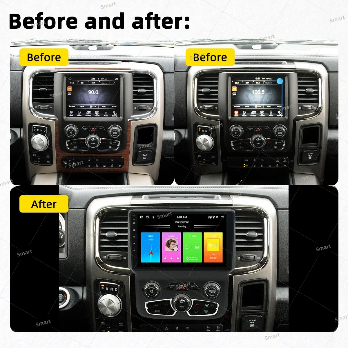 2 Din Android Car Radio Multimedia for Dodge Ram 1500 2500 2013-2019 GPS Navigation Carplay Auto Stereo Autoradio Head Unit