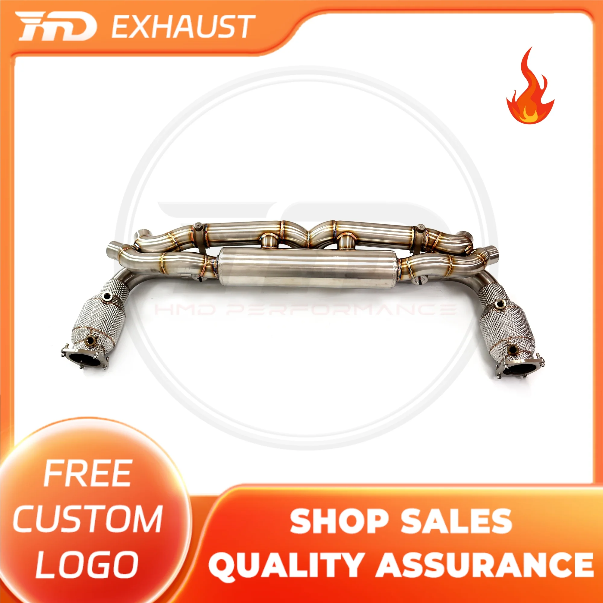 

HMD Exclusive customization Exhaust System Stainless Steel Performance Catback for Porsche 991.2 turbo 3.8T Muffler With Valve