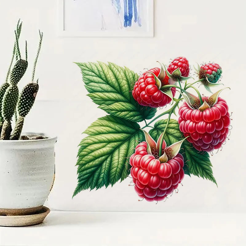 

T2107#Fruit Self-Adhesive Wall Decal - Removable, Reusable PVC Sticker for Kitchen & Living Room Decor