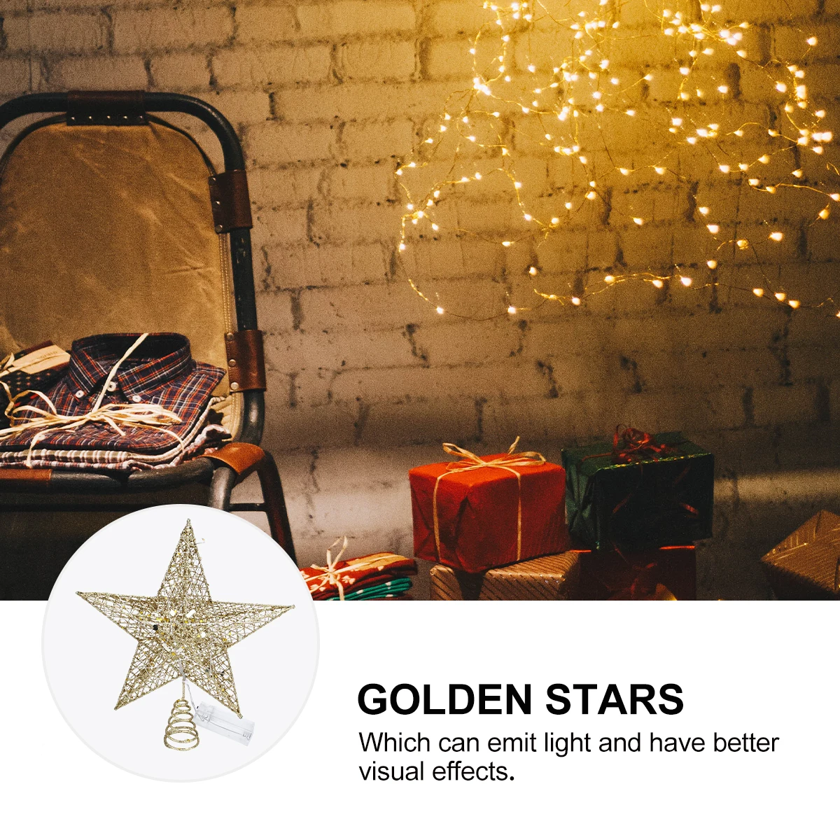 

1 set 1 Set Christmas Tree Star Topper Decor Elegant Lighted Tree Toppers Holiday Party Festival Home Decoration Glittering Xmas