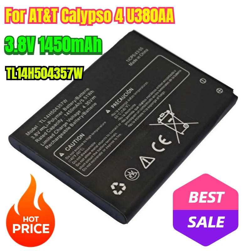 

3.8V 1450mAh Mobile Phone Battery for AT&T Calypso 4 U380AA