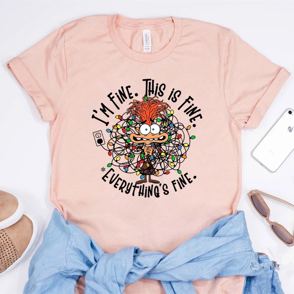 القلق عيد الميلاد قميص كل شيء جيد تي شيرت داخل خارج العواطف المحملة الصحة العقلية عيد الميلاد قميص عيد الميلاد مطابقة القمم هدية