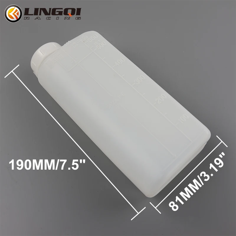 Universal Parts Oil Petrol Fuel Mix Bottle 550ml-600ml Plastic Oil Mixing Bottle Container Fits 2 Stroke Gas Scooters Chainsaw