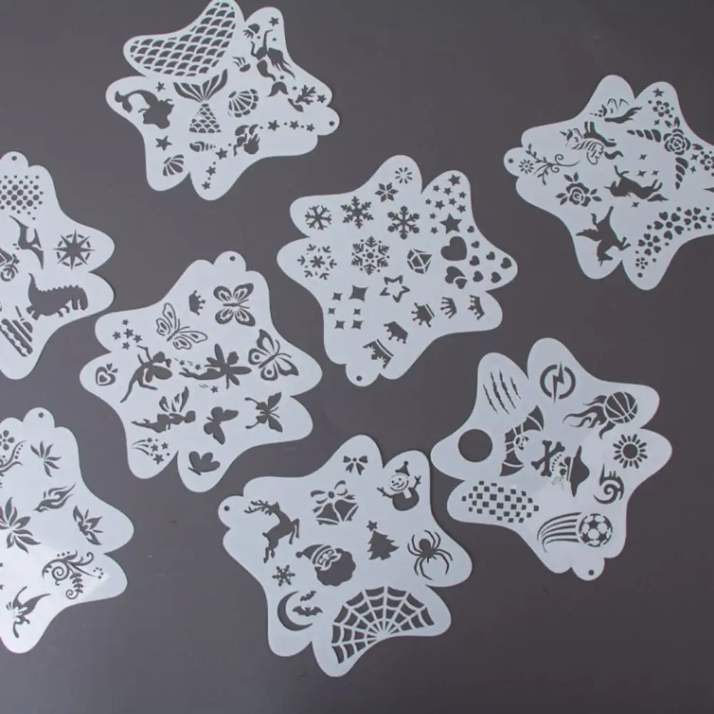 Stencil per copia Modelli di pittura per il viso Stencil per pittura per body art decorativi scavati fai-da-te Goffratura artigianale