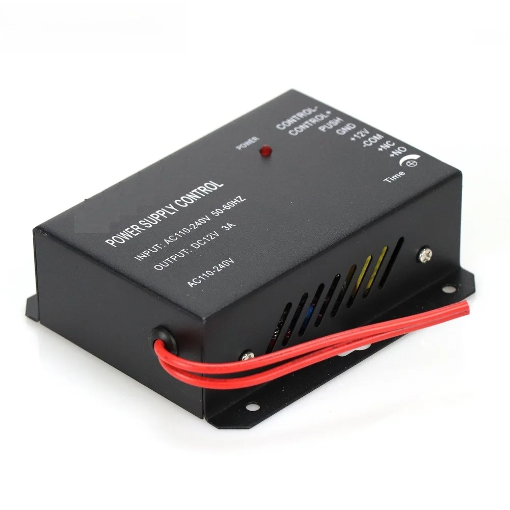 Transformer 12V 3A for Entrance Monitoring Power Needs with Metal Enclosure and Support for High Low Switch Control Inputs