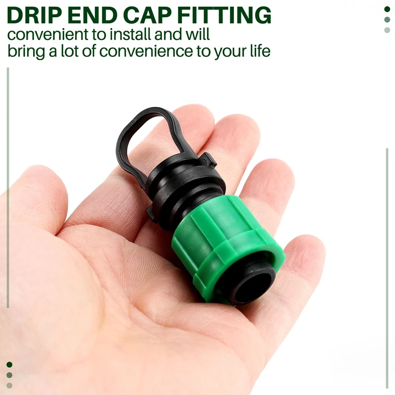 Tappo terminale per tubi per irrigazione a goccia raccordo universale da 1/2 di pollice, per con sistema di irrigazione a nastro gocciolante da 16Mm