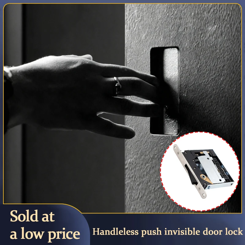 

Dual Access Push Open Invisible Door Lock Handleless Magnetic Latch Silent Automatic Locking For Hidden Rooms And Walls