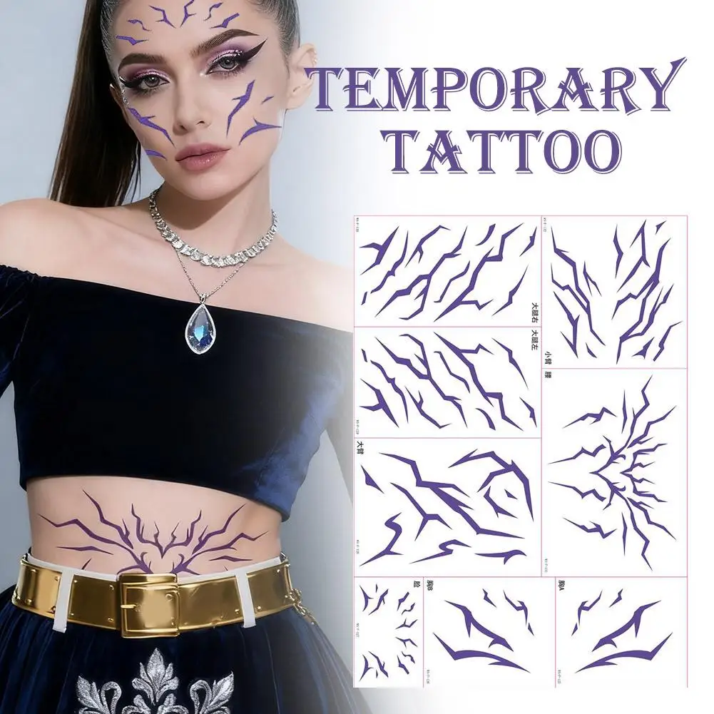 الوشم المؤقت الأرجواني، اكسسوارات الهالوين التأثيرية، ملصقات الوشم التأثيرية للرقص