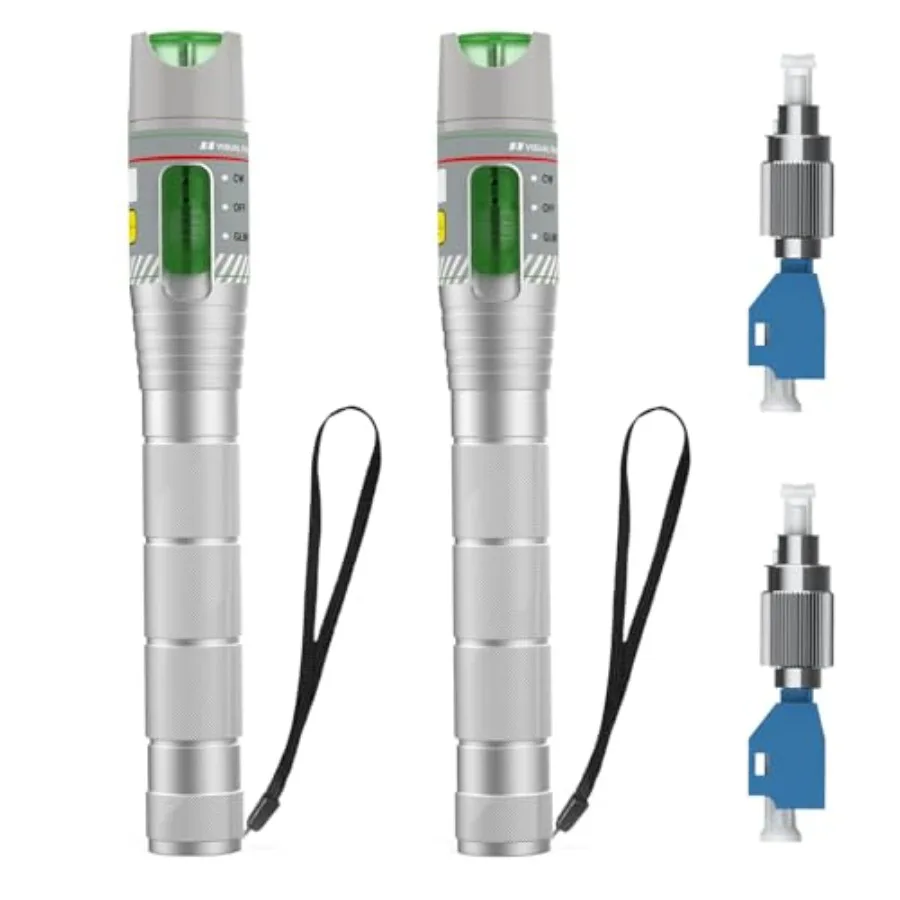 

【New model】2PCS Visual Fault Locator for Fiber Optic Cables VFL Support FC/ST/SC/LC Interfaces Long-Range Fault Finder Fiber Li