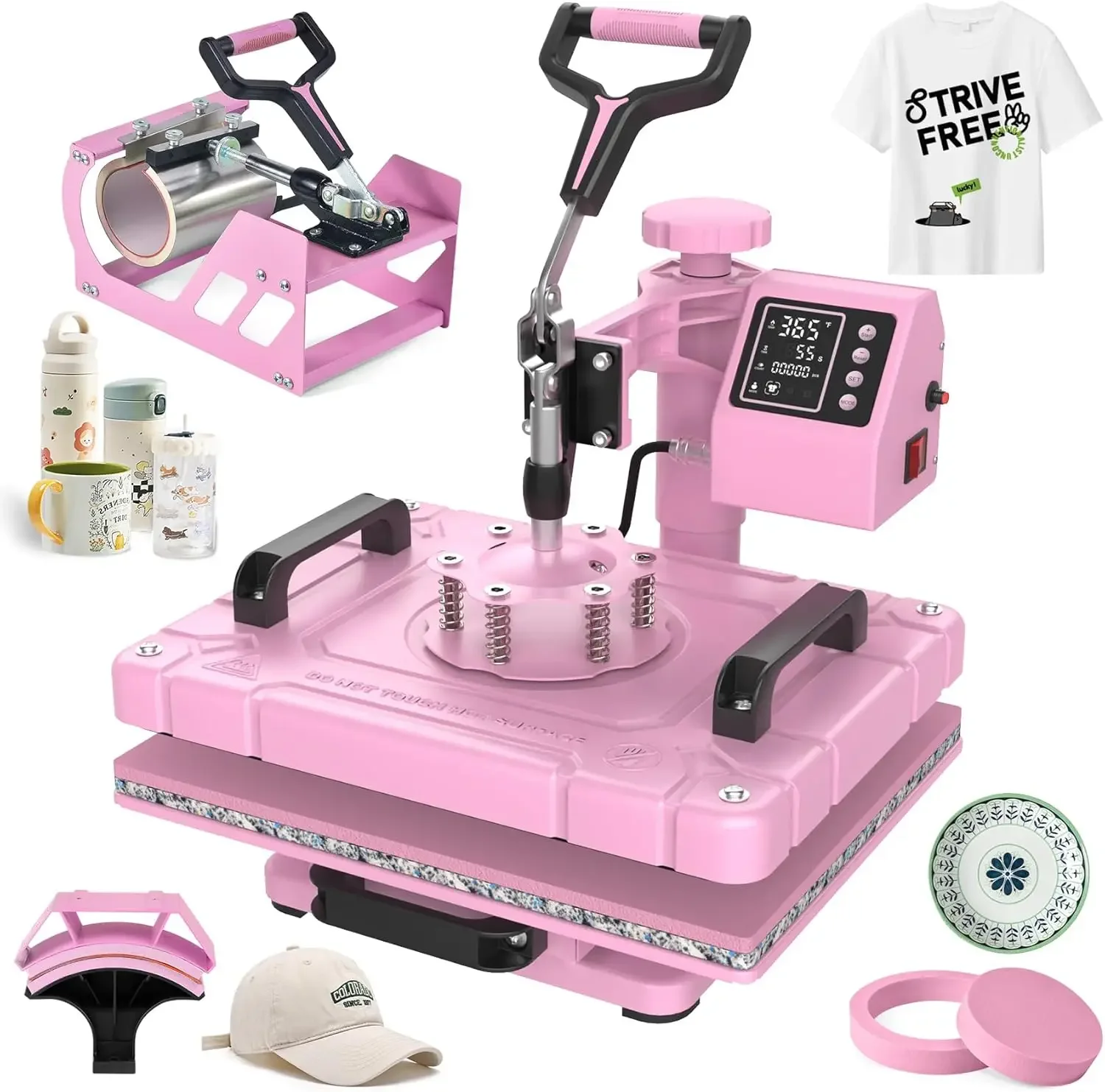 

5 in 1 Heat Press Machine 12x15 inch Heat Press Machine with 360 Degree Swing Away T Shirt Pressing Machine