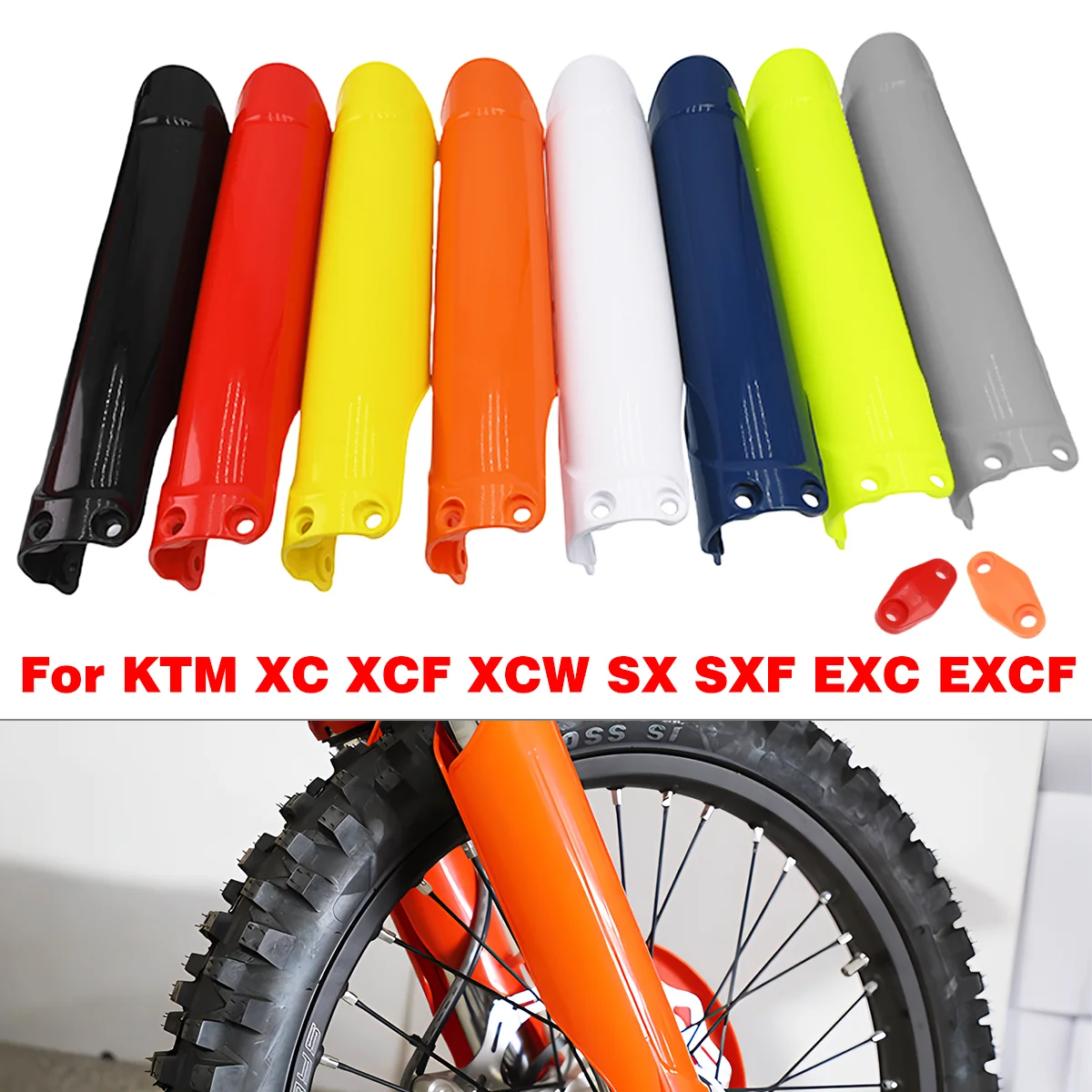 Cubierta de protección de horquilla para motocicleta, protector de amortiguador para KTM SX EXC XC XCW XCF Husqvarna TE TC FC 125-450 Dirt Bike