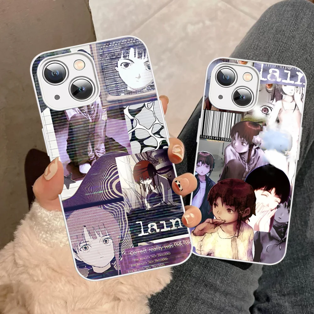 

Serial Experiments Lain Anime Phone Case Tempered Glass For iphone 14 13 12 11 Pro Mini XS MAX 14Plus X XS XR Fundas