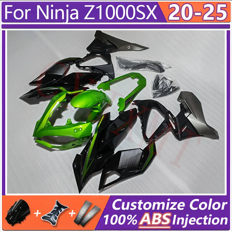 

Motorcycle Fairing Kit for Kawasaki Z1000SX Z1100SX 2020 2021 2022 2024 2025 Green Black Fairings Ninja 1000SX 20-25 Body Cover