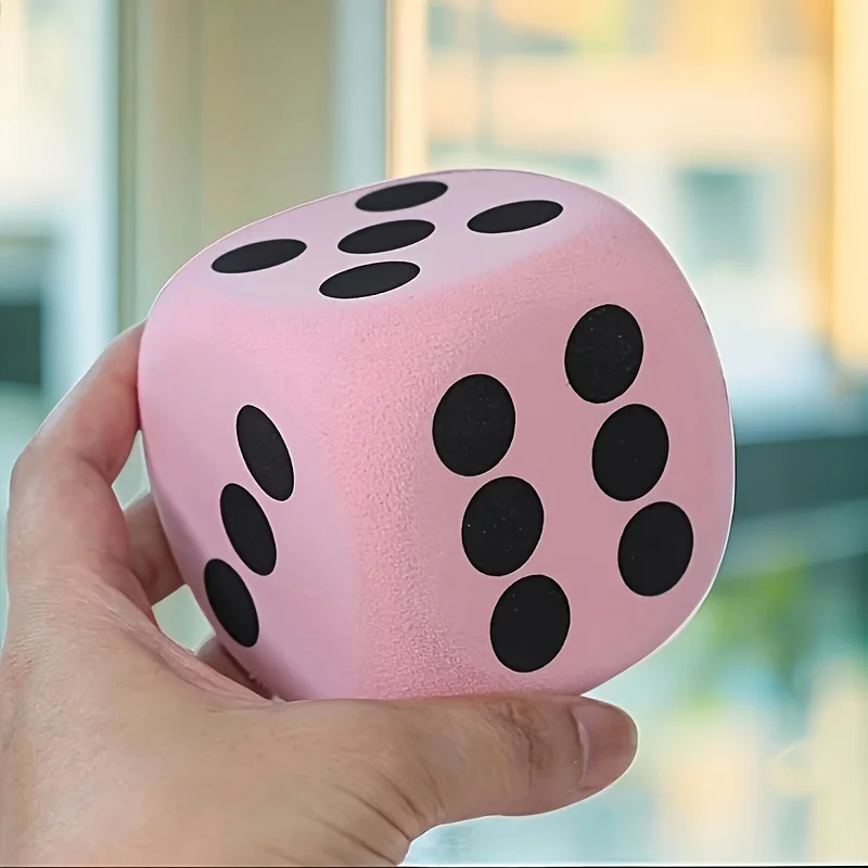 1PC Large Foam Dice, Soft Six Sided Dice, Learning Aid Board Game, Perfect Gift for Birthday Holidays (Color Random)