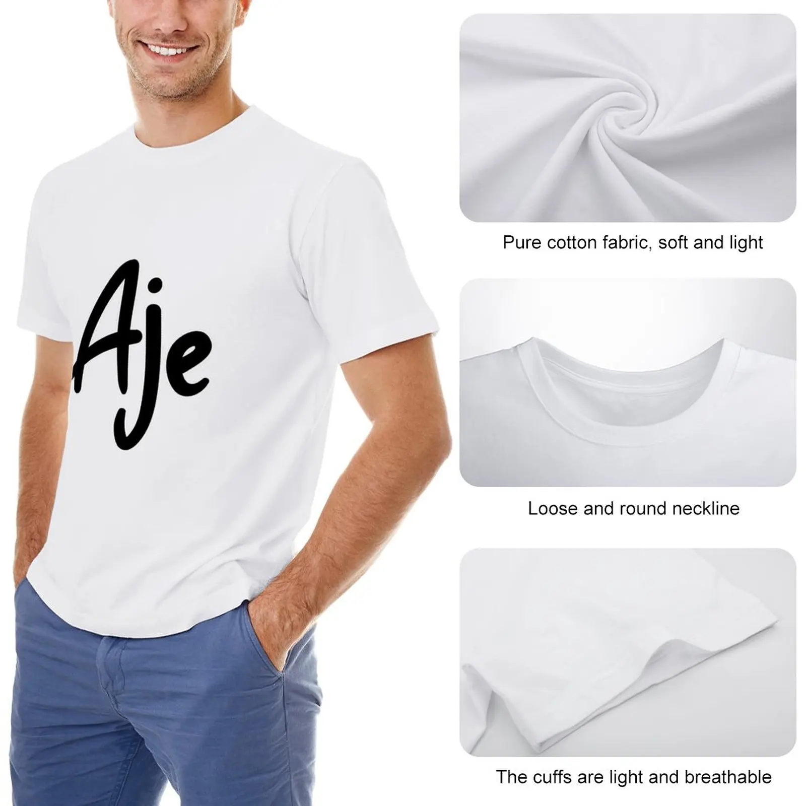 Aje Women T-Shirt T-Shirt cute clothes Short t-shirt boys animal print shirt quick-drying t-shirt mens plain t shirts