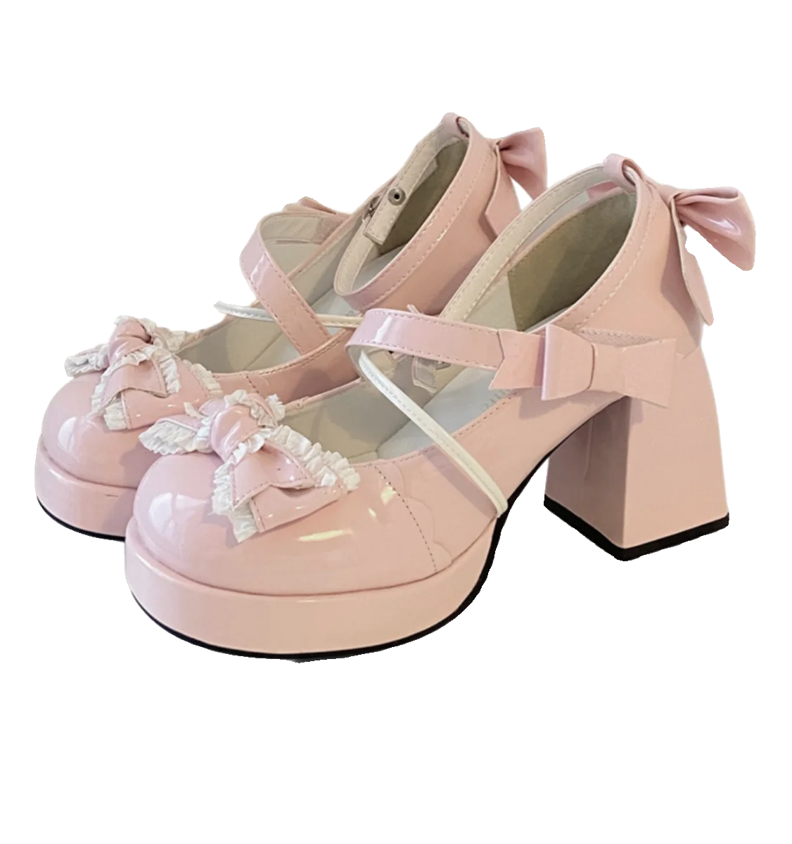 

Original authentic middle heel waterproof platform Lolita shoes cute and sweet Japanese single shoes for girls