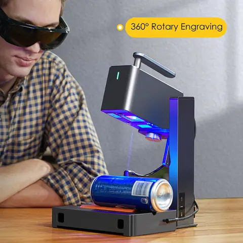 LaserPecker MINI graveur Laser avec Machine de gravure Portable Bluetooth 5W 2K pour papier bois cuir verre coloré LP2