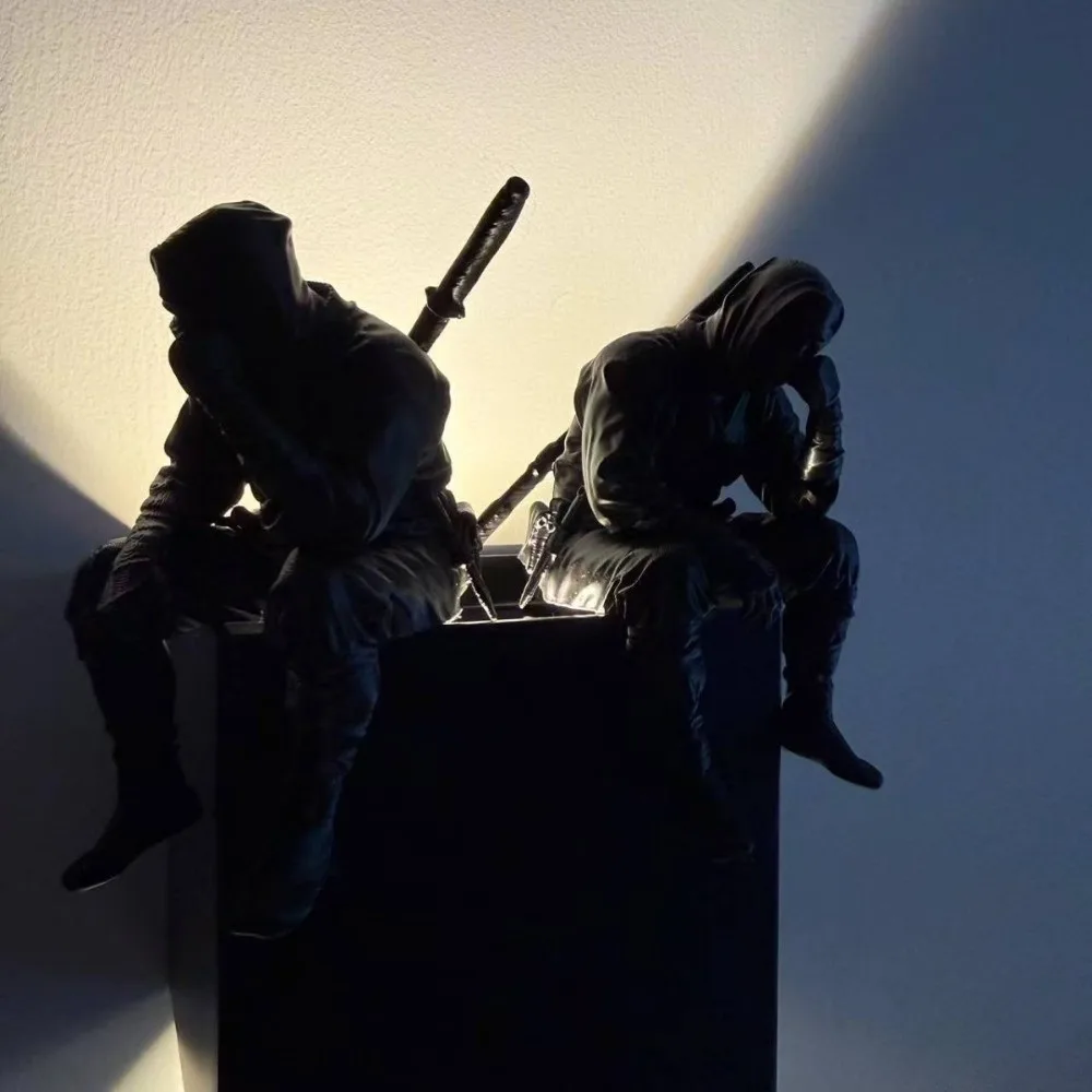 Japanese Style 3D Printed Ninja Figurine Decoration Funny Samurai Statue Japanese Style Desktop Ornament Desktop