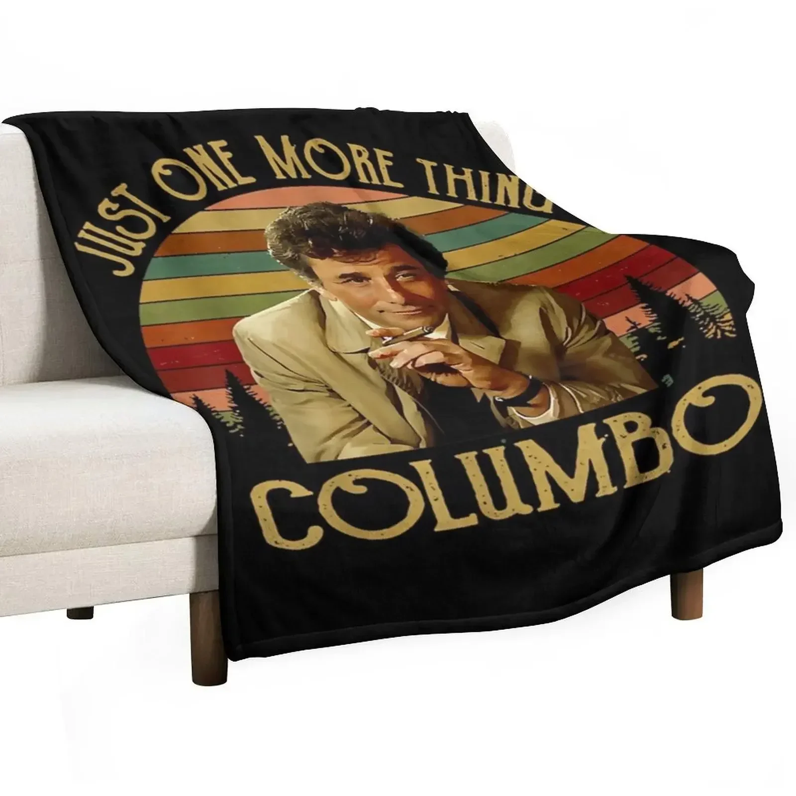 Music Retro Funny Men Columbo Gifts Music Fans Throw Blanket Designers Bed Fashionable Blankets