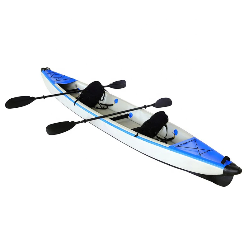 Fishing Kayak Canoe Inflatable Fishing Boat Rowing Water Sport PVC Tarpaulin Printed Drop Stitch 20KG