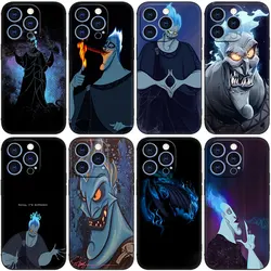 Disney Hades Villains Phone Case For Apple iPhone 14 13 12 Mini 11 Pro XR X XS MAX 6S 7 8 Plus 5S SE 2020 2022 Black Cover